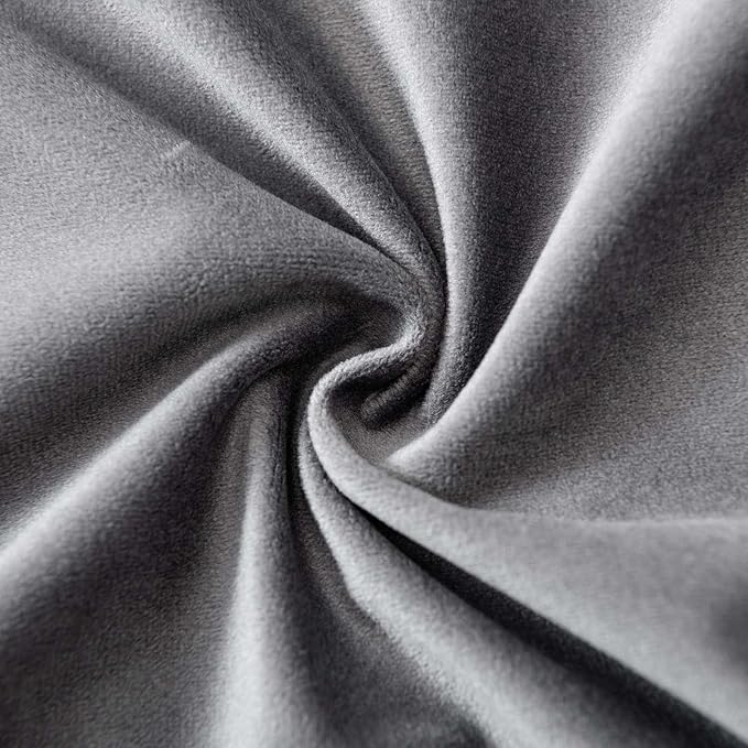20x20 Throw Pillow Covers Set of 2 Decorative Velvet Cushion Covers,Gray | Soft Pillow Cases with Invisible Zipper for Modern Couch Sofa Bed Living Room Bedroom Home Decor