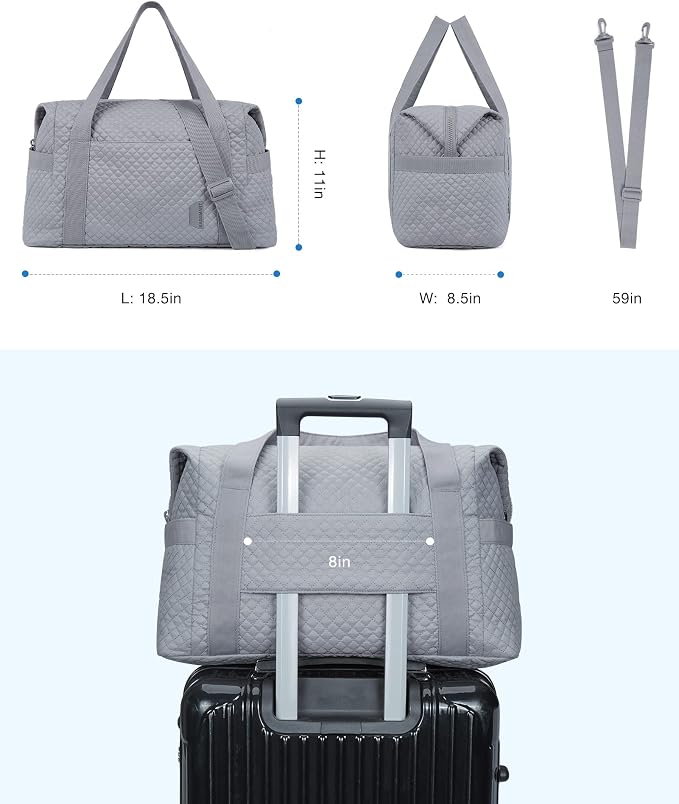 BAGSMART Large Gym Bag with Yoga Mat Buckle, Weekender Overnight Bag for Women, Travel Duffle Bag for Travel Essentials, Carry On Tote Bag Hospital Bag for Labor and Delivery