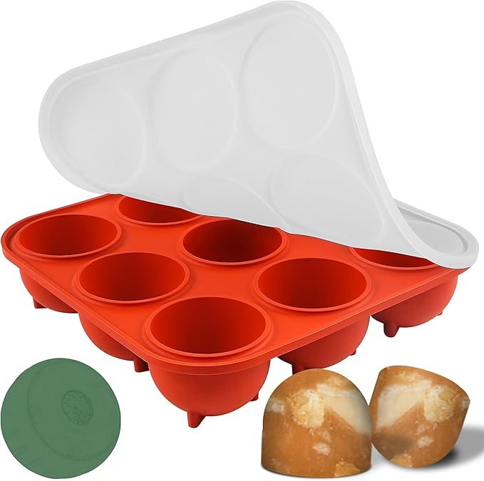 9-Cavity Silicone Frozen Dog Treat Mold with Lid for Woof Pupsicle & Power Chewer Pupsicle Large 25-75lbs,Reusable Frozen Dog Treat Tray Mold for Pupsicle