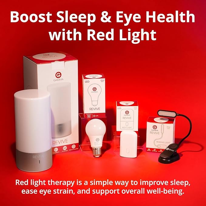 Revive - 670nm Red Portable Light by Gamma - Sleep Therapy - Melatonin Promoting Natural Sleep Aid for Wherever You GO