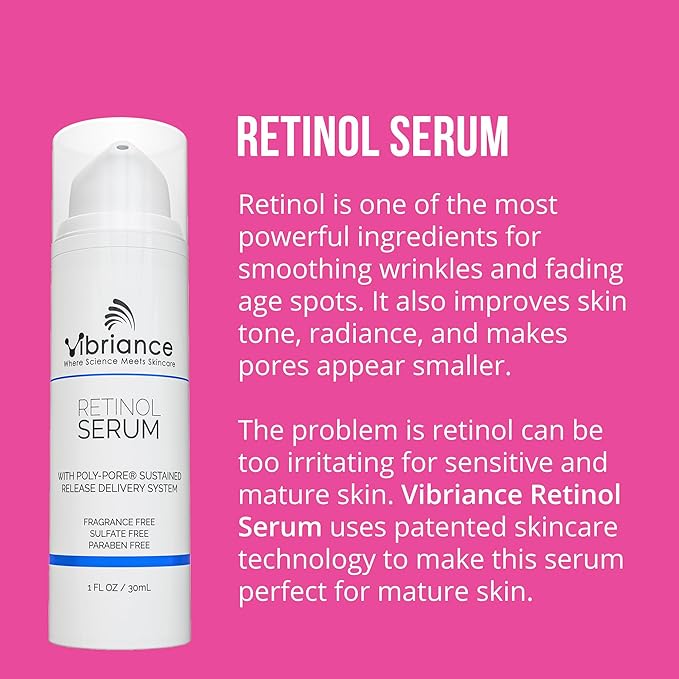 Vibriance Dynamic Duo Skincare Bundle | Super C Vitamin Serum, Retinol Skin Care Set - Age-Defying Night and Day Retinol and Vitamin C Serum for Face Routine Skincare Kit