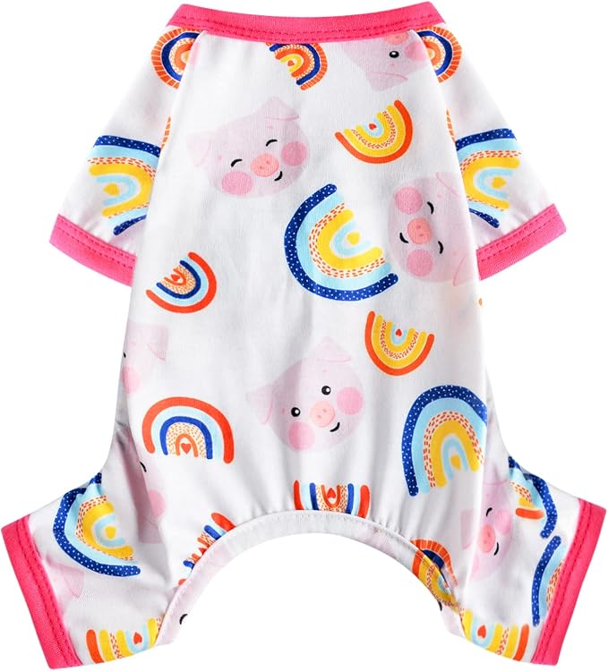 Dog Pajamas for Small Dogs Boy Girl, Dog Clothes Tiny Chihuahua Yorkie Spring Summer Shirt, Cute Puppy Outfit Pjs Jumpsuit Cat Onesie Apparel Pet Clothes