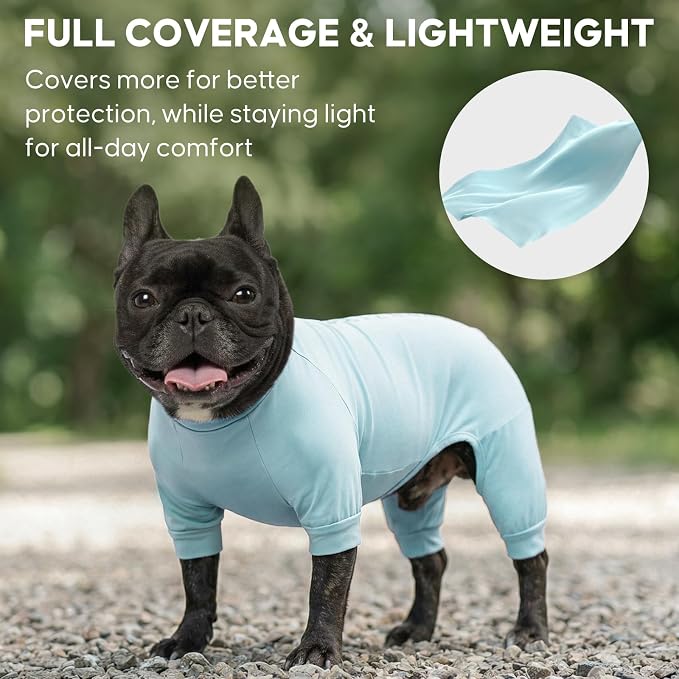 KYEESE UPF50+ Dog Sun Shirt for Small Dogs Cooling Onesie for UV Protection | Cooling Breathable Fabric, Reflective Design, Shedding Control, Skin-Friendly for Sensitive Dogs, Easy On/Off, Quick Dry