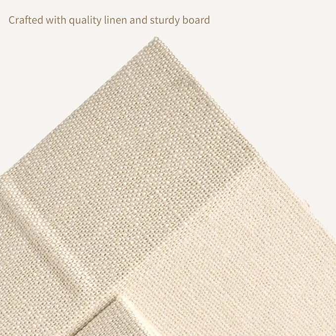 DECOR4SEASON Decorative Book Boxes Set of 3 – Modern Faux Linen & Wood Hidden Storage for Coffee Table – Stackable Fake Books for Shelf Decor, Remote Control & Jewelry Organizer (Beige)