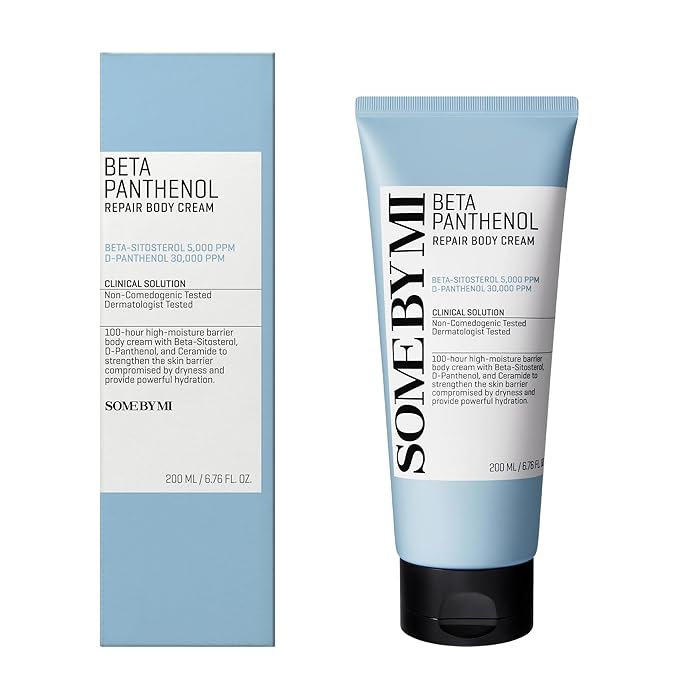 SOME BY MI Beta-Panthenol Repair Body Cream - 6.76Oz, 200ml - Hydrating and Redness-Soothing Daily Korean Panthenol Body Lotion - Rebuilds Body Skin Barrier for Sensitive Skin - Korean Skin Care