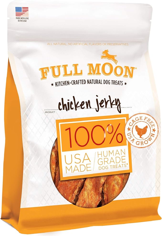 Full Moon® Chicken Jerky Dog Treats 12 oz | Human Grade, No corn, No wheat, No soy, Glycerin Free, Made in the USA