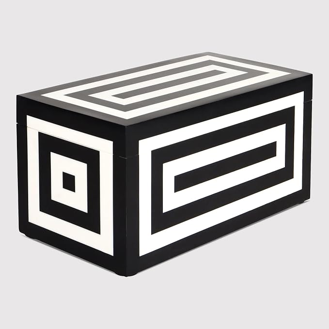Handicrafts Home Decorative Organizer Box 10x5 – Large Keepsake Box with Lid, Modern Decorative Storage Box, Bohemian Coffee Table Décor, Jewelry & Memory Box, Decorative Accent Box for Home Décor