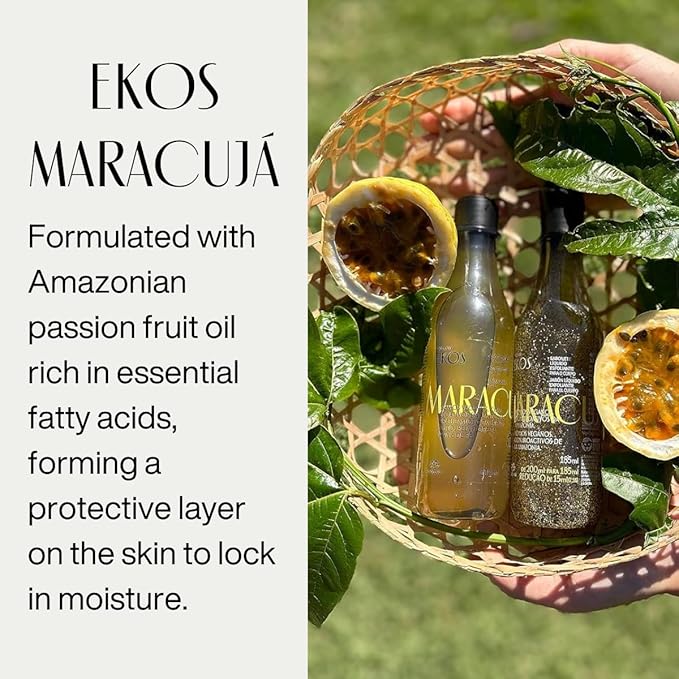 natura - Passion Fruit Triple Phase Body Oil – Maracujá Oil Moisturizer for Soft Glowing Skin, Vegan Skincare, Hydrating & Nourishing Brazilian Beauty – 6.7 fl oz (200ml)