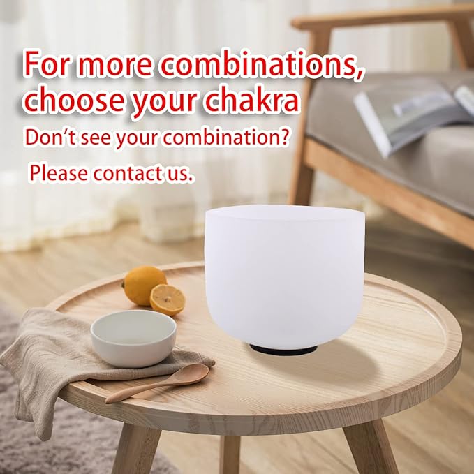 FMTY 7inch 8inch 9inch Crystal singing bowls set sound bowl for healing Mindfulness, Meditation, Yoga, Spiritual and Body Healing Chakra Bowl (D+F+C)