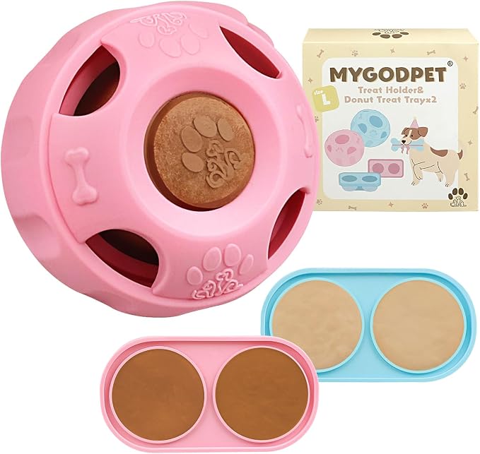 Party Popsicle and Treat Tray, Silicone Long-Lasting Interactive Dog Toys, Frozen Treat Dispensing, Keep Your Pup Busy, Compatible with Woof Pupsicle Chicken Refill Pops, for Dogs 24-70 lbs