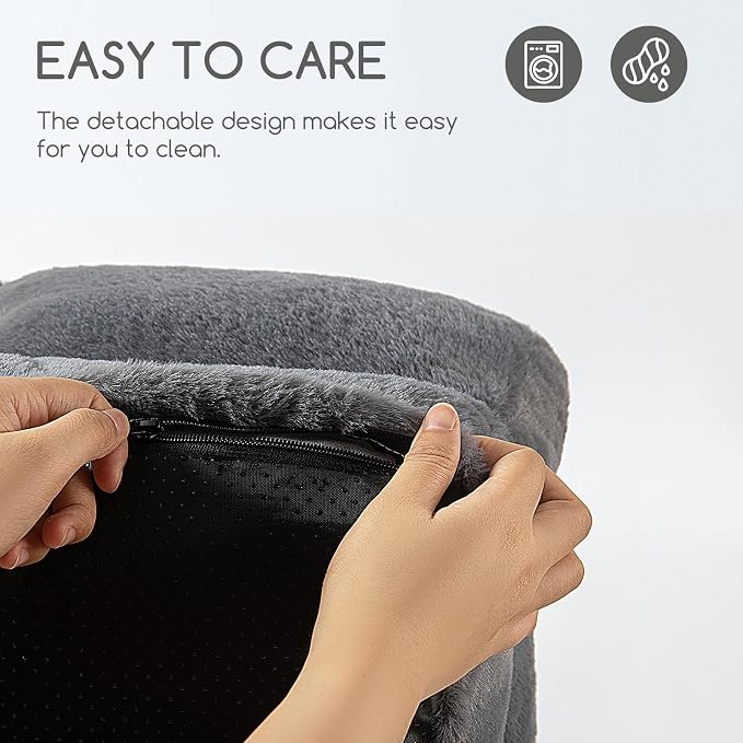 Hollypet Medium Dog Large Cat Bed Puppy Couch Beds for Pets up to 35 lbs | Fluffy Dog Cat Couch Plush Soft Warming Pets Beds with Machine Washable Cover and Non-Slip Bottom