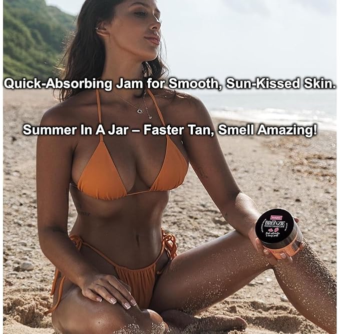 Fresh Watermelon and Mango Instant Tanning Jam BRONZIE 6.8 Fl. Oz (200 ml) | Perfect for Tanning Beds & Outdoor Sun - Speed up your Tanning Game!