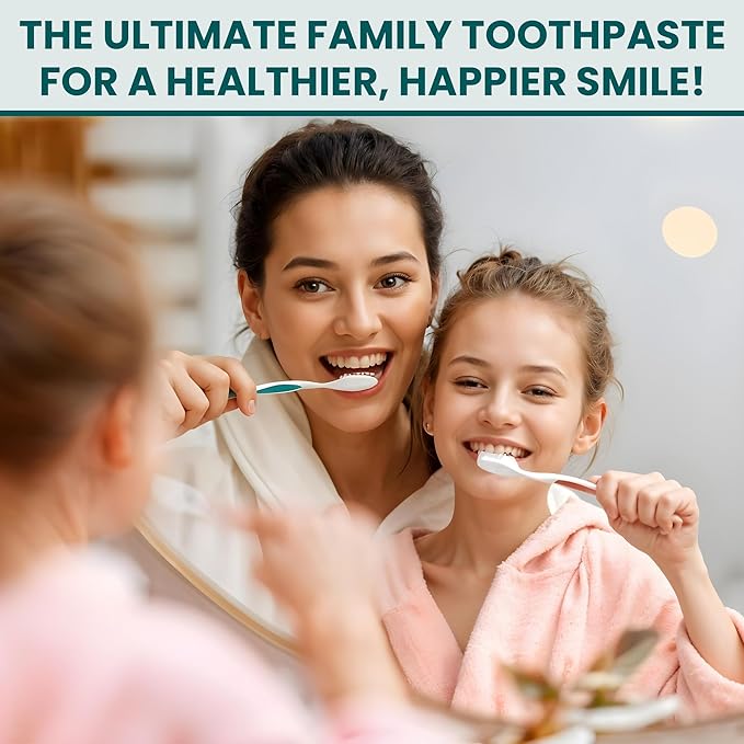 Optivida (Fluoride Free) Colloidal Silver (20ppm) Infused Xylitol Toothpaste for Adults & Kids. Anti-Cavity*, Anti-Plaque* Coral Toothpaste with Spearmint Oil for Gum Health & Teeth whitening - 4oz