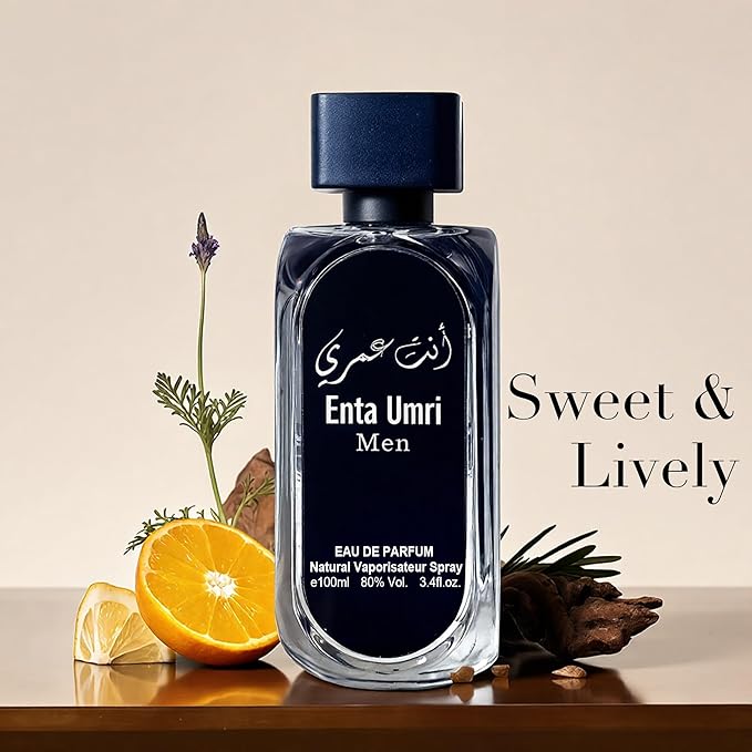 A CENTER Enta Umri Cologne for Men 3.4 Fl Oz Eau de Parfum with Nutmeg,Bergamot,Cedar, Woody&Musk Long Lasting Fragrance Daily Used Men Perfume