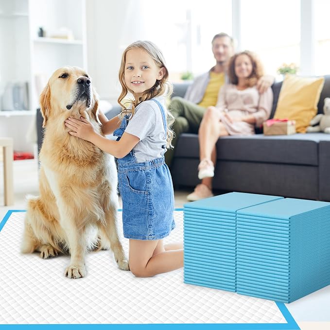 200 Count Large Dog & Cat Puppy Pee Pads - 28"x30" Absorbent Potty Training Pads | Leakproof Quick-Dry Disposable Pet Pads for Puppies, Dogs & Cats | Indoor, Outdoor, Litter Box, Housebreaking Use