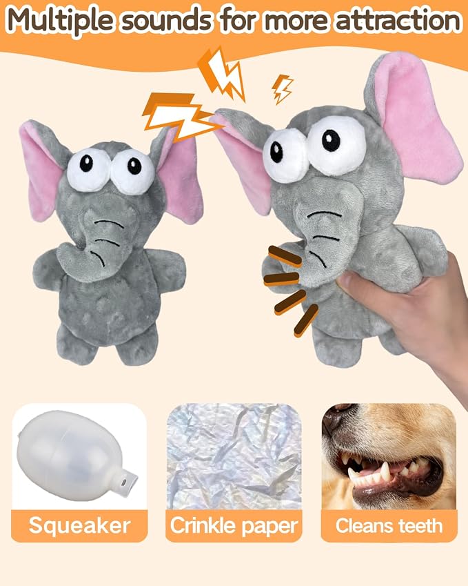 BoYoYo 5 Pack Plush Squeaky Dog Toys for Small Dog,Stuffed Animal Puppy Toy | Dog Toys Bulk to Keep them Busy with Mutt Squeak Sounds,Birthday Toy,Suitable for Interactive Chewing &Teething Medium Dogs