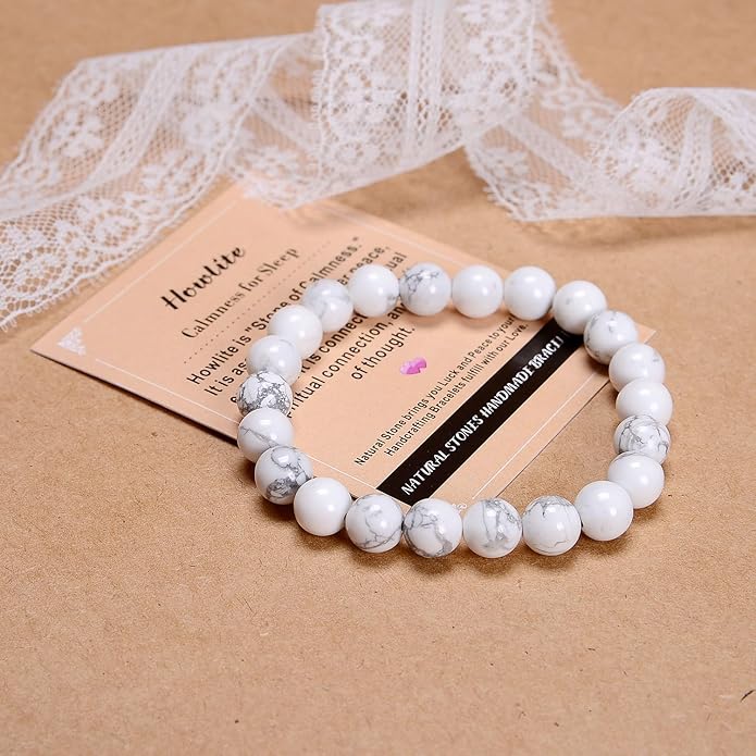 AD Beads Handmade Gemstone Stretch Elastic Bracelet Crystal Healing Reiki Nature's Beauty and Spiritual Essence Unisex