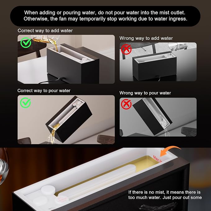 Fireplace Flame Air Diffuser Humidifier | 7 Colors Aromatherapy Oil Diffuser, Ultrasonic Aroma Humidifier with Remote Control & Timer for Bedroom Home Office Yoga