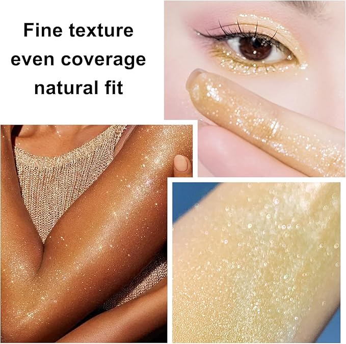 Hair and Body Glitter Spray, 1PC Glitter Hairspray Dry Powder Makeup for Clothes, Festival Rave Prom Loose Sparkle Powder,Holographic Ultra Fine Resin Glitters for Crafts (Sparkling Gold)