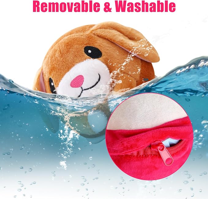 Interactive Plush Dog Toys, Interactive Puppy Toy Bouncing Rolling Dogs Ball Remote Control Dogs Toys with Music,Self Moving Pet Toy for Small/Medium/Large Bored Dog to Keep Them Busy
