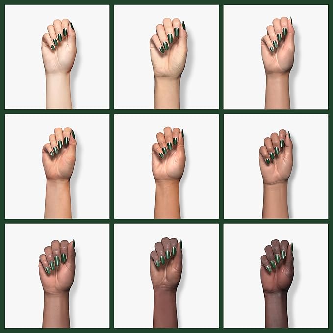 modelones Green Gel Nail Polish Emerald Dark Polish Soak Off Forest Green valentine Gel Nail Polish Nail Manicure Gifts 15 ML