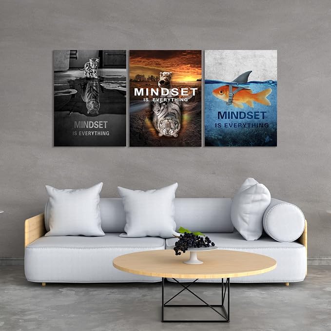 Success Wall Painting Inspirational Wall Art Office Wall Decor Motivational Wall Art Canvas Black Poster Positive Inspirational Framed Artwork Prints Picture for Living Room Office [72''W x 36''H]