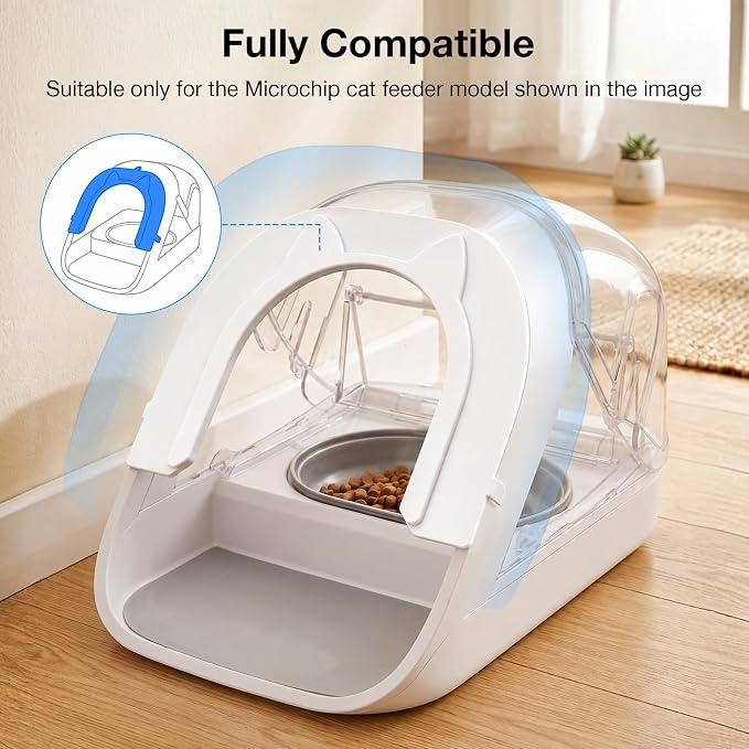 Front Cover for Automatic Micro Chip Pet Feeder, Prevent Pets Competing for Food in Multiple Pets Home, Avoid Food Stealing from Other Cats and Dogs, Precise Diet Control of Each Pet