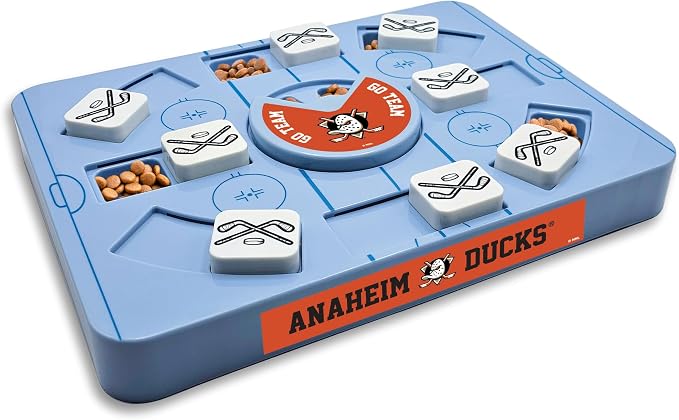 Pets First NHL Anaheim Ducks Large Puzzle Toy, New Size, Interactive Dog Treat & Slow Feeding Toy
