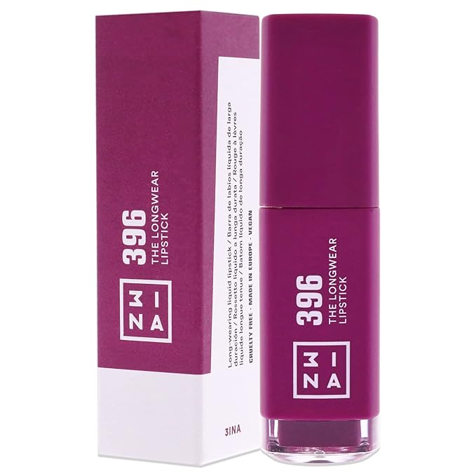 3INA The Longwear Lipstick - Matte Lipstick for Women - Moisturizing with 12-Hour Long Wear - Transfer-Proof and Highly Pigmented - 396-0.23 oz