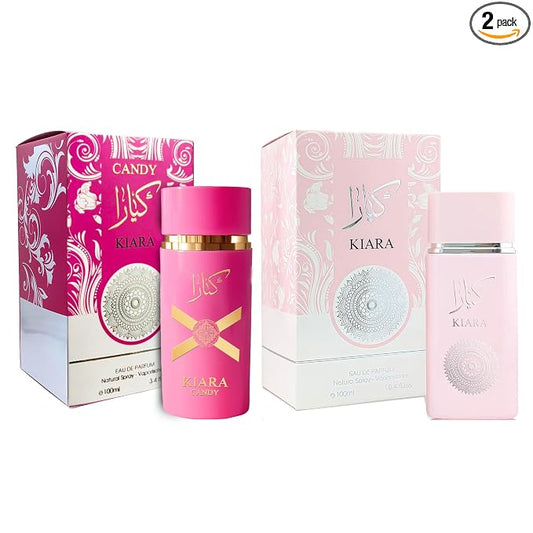 A CENTER Ka Candy &Ka Pink Perfume Set for Women - Floral Fragrance Gift Set with Gourmand, Fruity,Tropical,Vanilla| 3.4 Fl Oz Each Eau De Parfume for Daily Use