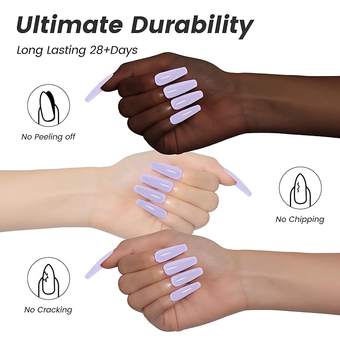 YTD Likomey Gel Nail Polish,15ml Light Purple Soak Off UV Nails Gel,Salon Home DIY Nail Art Manicure and Pedicure Gel Varnish,CS441