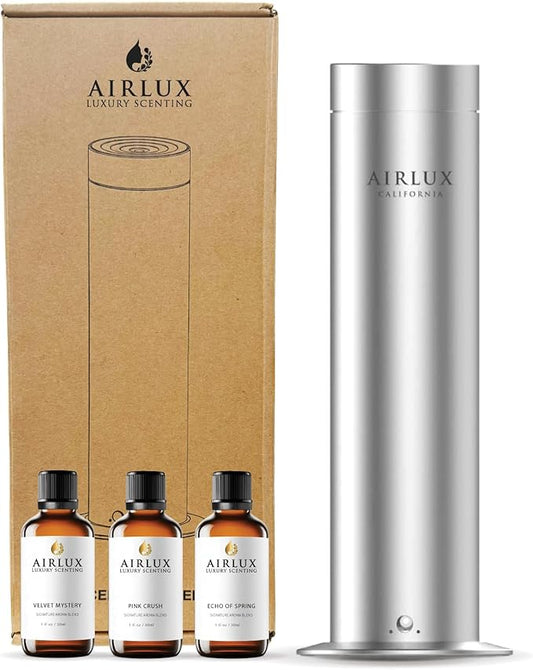 Lunar Smart Scent Diffuser for Home Large Room Oil Diffuser - Elixair 3X Technology Waterless Essential Oil Diffuser with 1100 Sq.Ft Coverage, Spill-Safe Design, Super Quiet 30dB