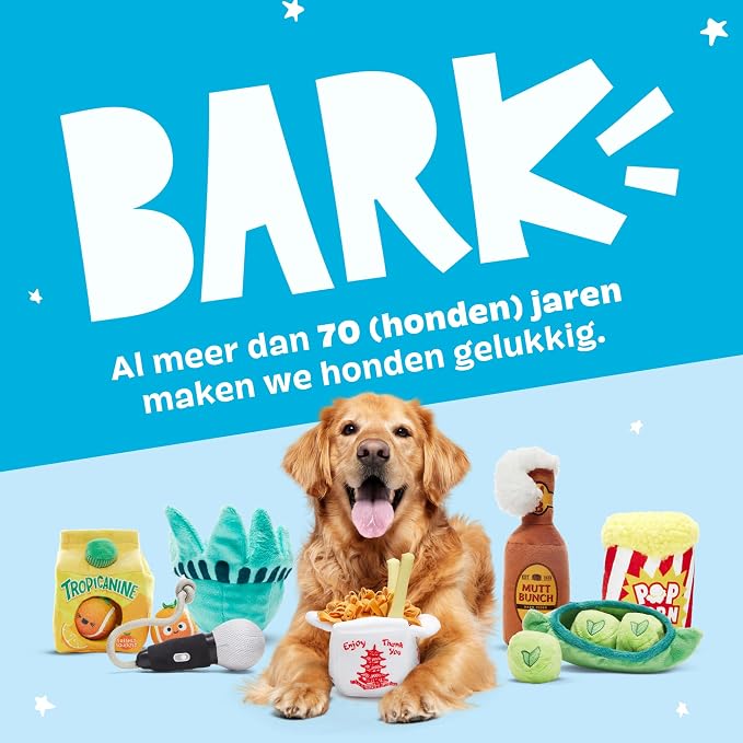 BarkBox Andi's Dumplings 4-in-1 Interactive Plush Dog Toy | Squeaky Dog Chew Toy with Ball Inside and Crinkle Layers - For Large Dogs and Puppies
