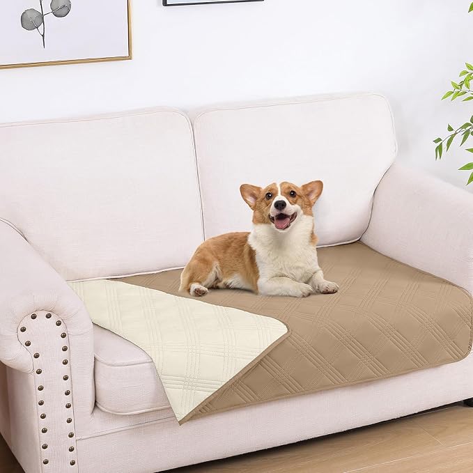 Waterproof Reversible Dog Blanket, Soft Couch Cover for Dogs Washable | Dual-Sided Waterproof Pet Bed Blanket, Resist Stains Spills & Pet Hair, Practical Furniture Protector For Pets, Size 30"x53"