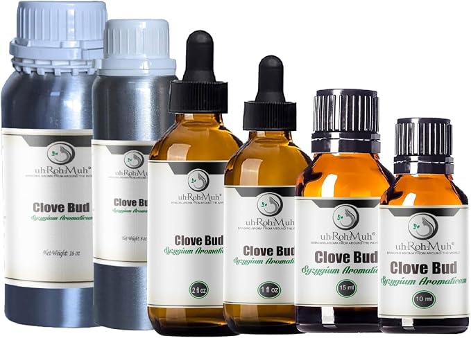 Clove Bud Essential Oil - Steam Distilled 100% Pure Eugenia Caryophyllus Clove Oil for Diffuser, Aromatherapy, Massage, DIY Skincare Hair Care, Warm Spicy Fragrance Natural - Indonesia - 2 FL Oz