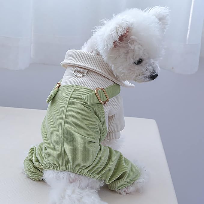 Dog Stylish Overalls Comfortable Puppy One Piece Outfits Summer Bib Overalls for Small Dogs Cute Pet Jumpsuit Onesie Chihuahua Yorkies Birthday Holiday Clothes Costume