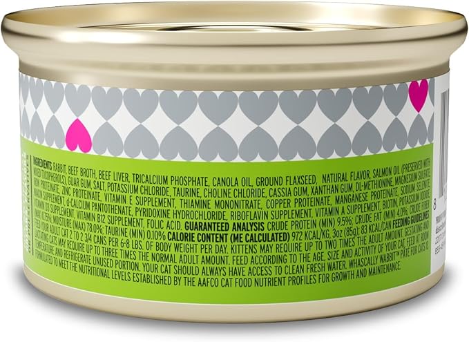 I AND LOVE AND YOU "I and love and you" Naked Essentials Canned Wet Cat Food - Grain Free, Rabbit Recipe, 3-Ounce, Pack of 24 Cans