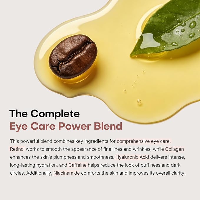 dewyhour Retinol Collagen Firming Hydrogel Patches - Under Eye Patches for Puffy Eyes & Dark Circles, Moisturizing Eye Mask with Caffeine & Hyaluronic Acid, Gentle Korean Skincare
