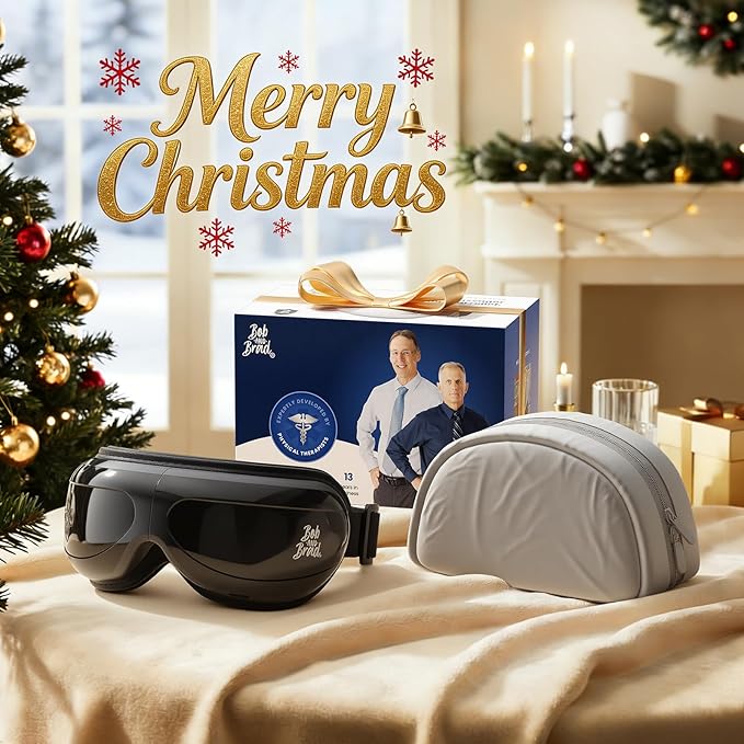 BOB AND BRAD Eye Massager, EyeOasis 2 Temple Massager with Heat, Smart Eye Mask Massage for Migraine with BT Music, Reduce Dry Eyes Improve Sleep, Christmas Birthday Gifts for Women Men Dad