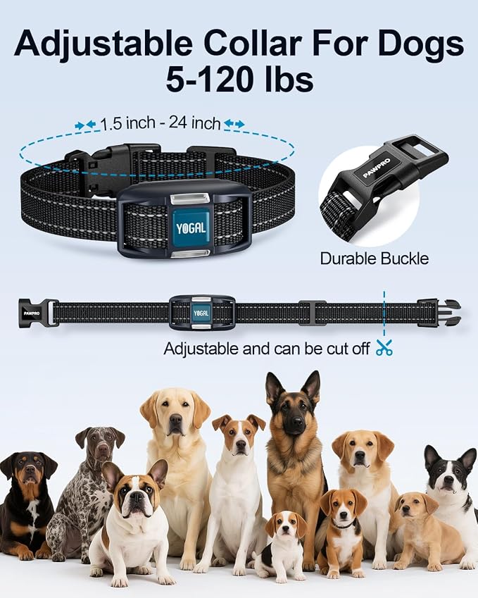 Dog Shock Collar - 3300FT Dog Training Collar with Remote Innovative IPX7 Waterproof with 3 Training Modes, Rechargeable E-Collar for All Breeds (Blue)