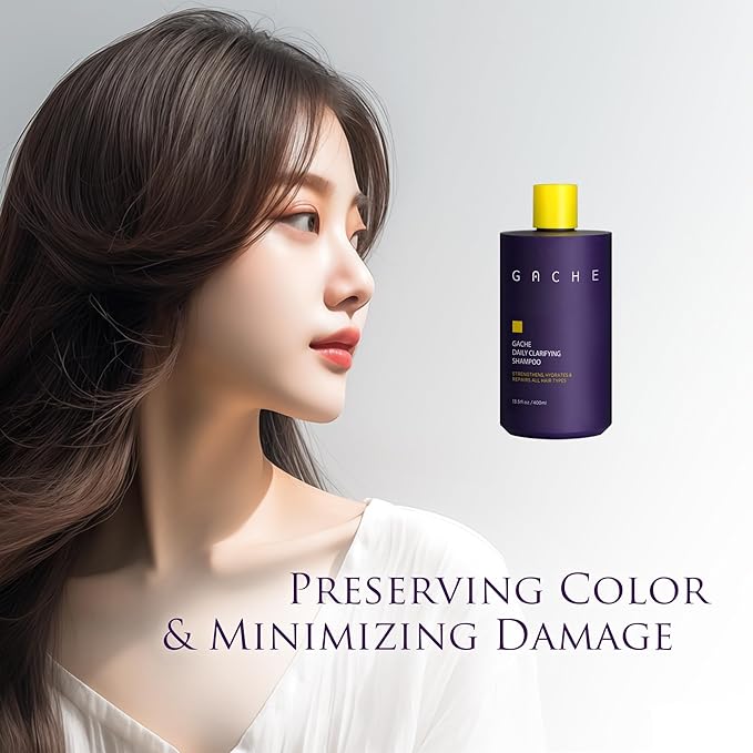 Gache KBeauty Shampoo | Hydrates, Repairs, Strengthens All Hair Types | Lightweight, Clarifying Shampoo for Daily Use | No Sulfates, Parabens, or Phthalates, 13.5 fl oz (400ml)