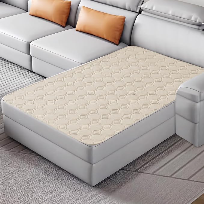 ZNSAYOTX Ultimate Cozy Blankets (40"x50") 100% Waterproof Chaise Mat Blanket for Dog Pets, Bed Couch Sofa Protector with Non-Slip Back Washable Durable, Pee Scratch Proof Easy to Clean (Beige)