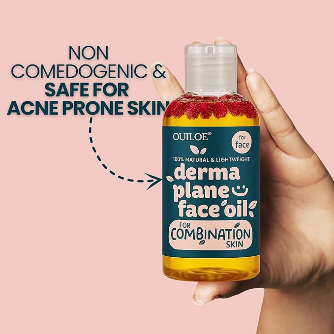 Dermaplane Oil for Combination Skin - Shave Oil for Women, Face Shaving Oil for Women, Use with a Dermaplaning Tool, Razor, Shaver or Microblade for Close Shave 2 oz by Ouiloe