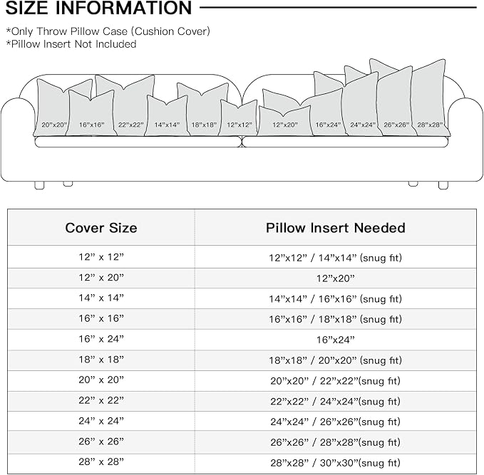 OTOSTAR Linen Throw Pillow Cover Set of 1 Decorative Square Pillowcases Cushion Covers 16x16 Inch for Home Decor Sofa Bedroom Car 40 x 40CM Light Grey