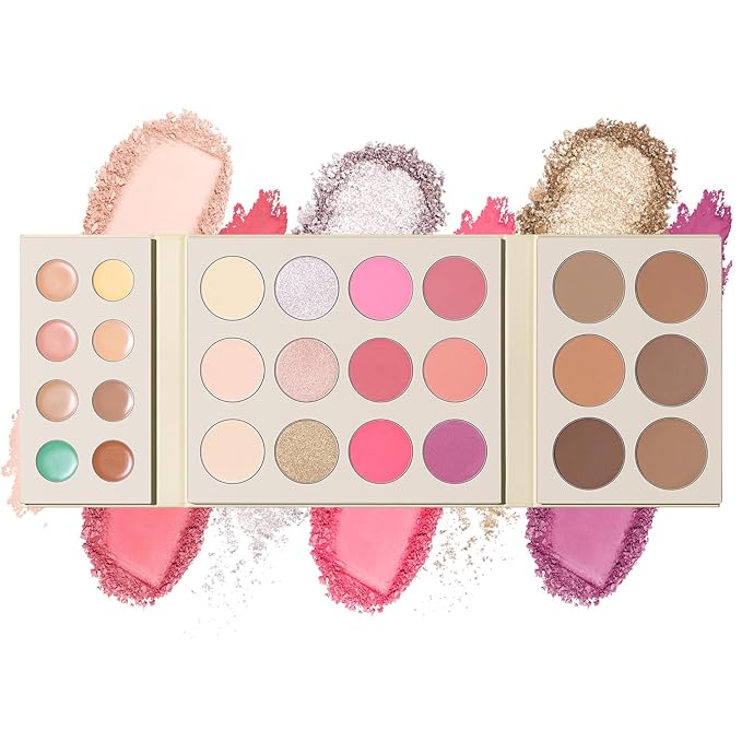 UCANBE 26 Colors 4-in-1 Multi-Use Face Palette, Long-Lasting Makeup Palette with 8 Concealers, 6 Contours, 6 Highlighters and 6 Blushes All In One Palette, High Coverage and Travel-Friendly