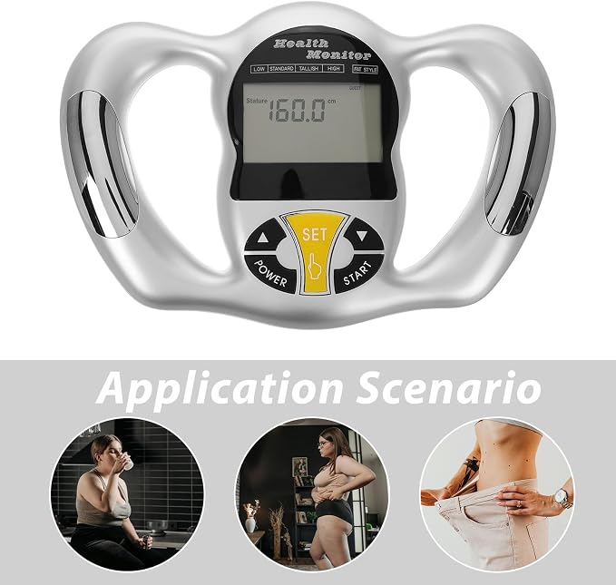 Ipetboom Handheld Body Fat Analyzer Digital Bmi Measurement Tool Portable Fat Loss Monitor for Weight Management Health Monitoring Device with Accurate Results