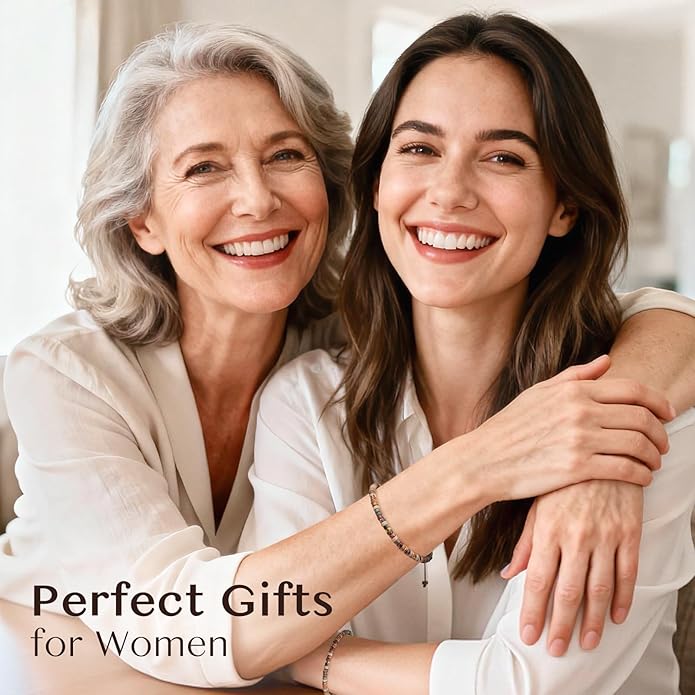 Inspirational Gifts Bracelets for Women: Valentines Mothers Day Birthday Gifts for Women Friends Sister Mom - Healing Natural Stone Beads Bracelets Thinking of you Get Well Soon Gift for Women