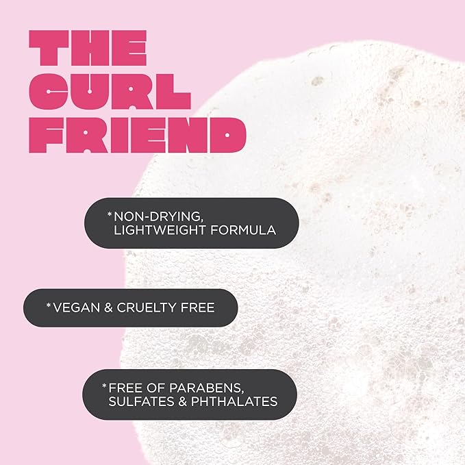 Cake Beauty Gel-to-Foam Curl Styler, The Curl Friend – High Hold & Definition - Frizz Protection- Infused with Coconut Oil & Shea Butter - For Curly Hair- 6.8 fl oz./ 200 mL | Volumizing, Gel to Foam, Flake Free, Frizz Control, For Curly Hair