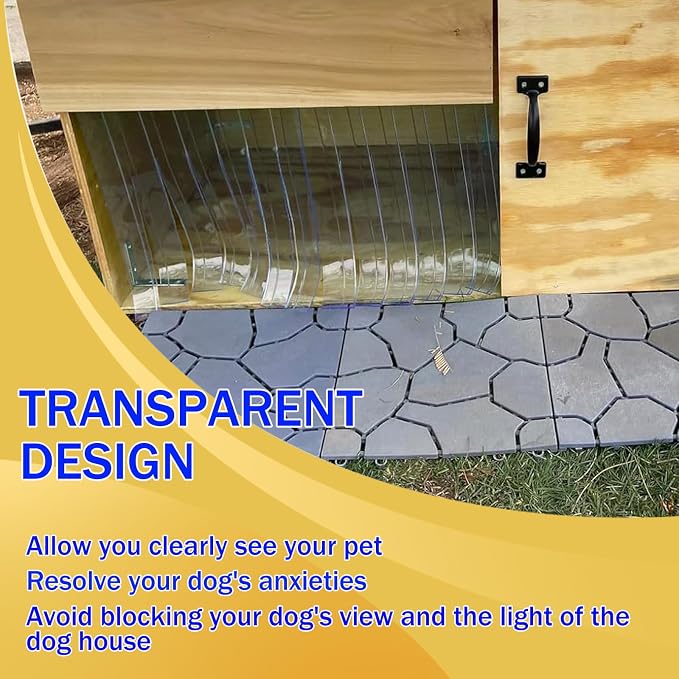 Dog Door Replacement Flaps,Doggy Door Flap, Safe Plastic Vinyl Strip for DIY,Easy to Cut & Install, 7.1 in x 4.9 ft
