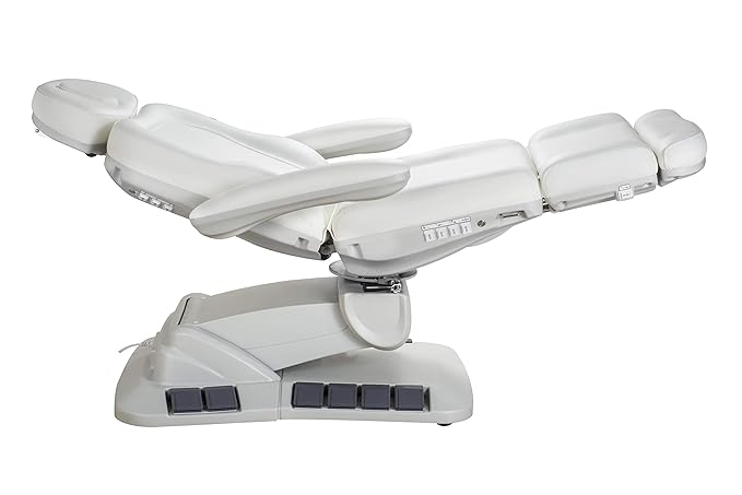 Silver Fox - Facial Chair for Esthetician, Electric Spa Treatment Chair with 4 Motors, Professional Beauty Bed, Adjustable Salon Treatment Table with 240° Rotation - 2246EB, Ivory